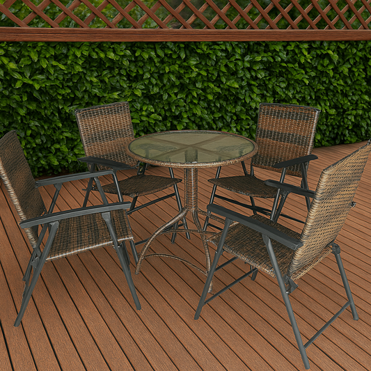 Folding Rattan Dinning set