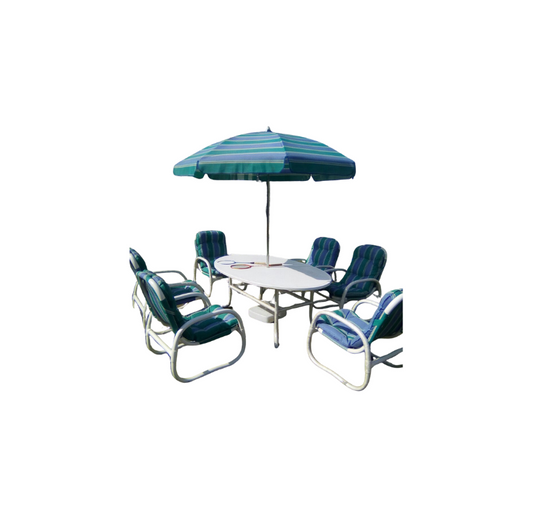 Miami water proof outdoor set with umbrella